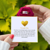 New Retails $56+ with gift box & verse card! You Got This Ring A thoughtful gift that offers a source of strength when they need it most. Silver