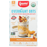 NEW YUMi ORGANICS Peaches & Cream Overnight Oats, 5 Packets, BB: 08/26