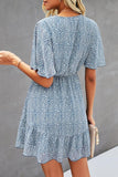New Elegant Ruffle Tunic Dress Long Sleeve V Neck Party Mini Dress Casual Beach Dress Summer Dress Cocktail Dress Sz XXL