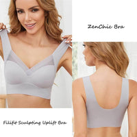 New Zen Chic Bras - Fashion Deep Cup Orthopedic Bras includes 2, Summer Push Up Wireless Bras, Sz L! Includes 2 Beige