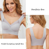 New Zen Chic Bras - Fashion Deep Cup Orthopedic Bras includes 2, Summer Push Up Wireless Bras, Sz 2XL! Includes 1 Beige, 1 Pink