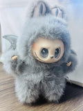 New Light Grey Monster Labu Inspired Zimomo Angel Series with wings Creative Change Doll DIY Figure Vinyl Doll