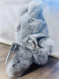 New Light Grey Monster Labu Inspired Zimomo Angel Series with wings Creative Change Doll DIY Figure Vinyl Doll