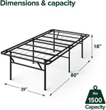 New in box! Retails $160+ Zinus 18 Inch Premium SmartBase Mattress Foundation / 4 Extra Inches high for Under-bed Storage / Platform Bed Frame / Box Spring Replacement / Strong / Sturdy / Quiet Noise-Free, Twin XL