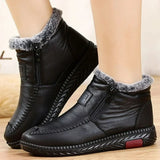 New Women Zipper Ankle-Support Boots with Wear-resistant Sole Textured Black, Anti Slip Sz 7