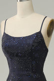 NEW Navy Strapless Sweetheart Beaded Prom Dress with Split, Sz 2, Retails $189