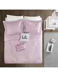 Intelligent Design Zoey Metallic Printed 5-Piece Duvet Cover Set Fits Both Full/Queen, Purple! Retails $150+