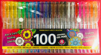 Awesome set of 100 gel Pens with 8 dazzling effects!! Premium Quality Artists Collection!