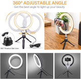 New in box! 10" LED Ring Light with Tripod Stand & Phone Holder, UBeesize Dimmable Desk Makeup Ring Light, Perfect for Live Streaming & YouTube Video, Photography, 3 Light Modes and 11 Brightness Levels