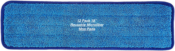 Microfiber Damp Mop Cleaning Pad, Plain, 18 Inch, 12-Pack! Simply connect the mop to a microfiber mop frame (sold separately) to create a handy, go-to cleaning tool. Retails $55+