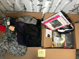 LOT 131-BOX LOT NEW MIXED CLOTHING, ELECTRONICS, NORDSTROMS, 2 BOXES 50+ PC! GREAT FOR RE-SALE OR TO KEEP!