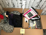 LOT 131-BOX LOT NEW MIXED CLOTHING, ELECTRONICS, NORDSTROMS, 2 BOXES 50+ PC! GREAT FOR RE-SALE OR TO KEEP!