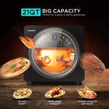 20L/21.1QT Air Fryer, CalmDo Air Fryer Toaster Oven, 18-in-1 Preset Programs Convection Oven with 20L Stainless Steel Cavity, Family Size for Rotisserie Whole Chicken, BBQ - Retails $215 w/tax