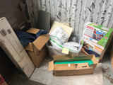 LOT 178-BOX LOT HOME, LINENS, AIR BEDS, YOGA MAT ETC 3 BOXES! GREAT FOR RE-SALE OR TO KEEP!