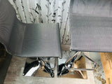 LOT 184- WAYFAIR ITEM, ASSEMBLED SET OF 2 ADJUSTABLE METAL STOOLS, NEW ITEM BUT SOME SCRATCHES ON BASE FROM TRANSPORT, SEAT ADJUSTS FROM 24-33.5"