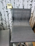 LOT 184- WAYFAIR ITEM, ASSEMBLED SET OF 2 ADJUSTABLE METAL STOOLS, NEW ITEM BUT SOME SCRATCHES ON BASE FROM TRANSPORT, SEAT ADJUSTS FROM 24-33.5"