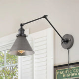 Osias 1 - Light Dimmable Armed Sconce! Dark Grey! Retails $129+ on Sale!