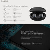 New Wireless Earbuds Bluetooth 5.0, 1MORE E1026BT - 1 Bluetooth Earphones with Microphone, Noise Canceling, Portable Charging Case, Stylish True Wireless In-ear Earphones by Xiaomi Ecosystem