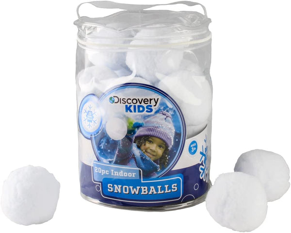 DISCOVERY KIDS 20 PIECE INDOOR SNOWBALLS IN CLEAR CARRY BAG! PETS LOVE THEM TOO! Retail $29.99