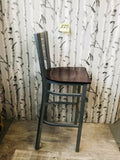 LOT 225-WAYFAIR GREAT QUALITY BAR STOOL, METAL & WOOD, SOME SCUFFS FROM TRANSPORT