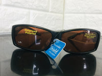 New Solar Shield Fits-Over Sunglasses or wear on their own! Polycarbonate Polarized Lenses! 100% UVA/UVB protection! Scratch Resistant Shatter Proof Lenses! 22W105 Black/Amber Lens