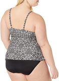 New 24th & Ocean Womens Strappy High Neck Tankini Swimsuit Top, bottoms sold separately, Sz Plus 22W! Retails $69+