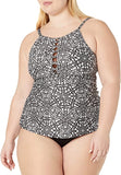 New 24th & Ocean Womens Strappy High Neck Tankini Swimsuit Top, bottoms sold separately, Sz Plus 22W! Retails $69+
