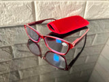 Great Quality Fashion Blue Light Blocking Readers with case - Red - + 2.50