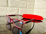 Great Quality Fashion Blue Light Blocking Readers with case - Red - + 2.50