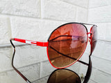 New Designer Rep. Aviator Sunglasses, 400 UV Protection! Red + Black with gradient lenses - Retails $40+