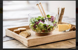 New in box Solid Oak Serving Tray with dovetail Joints by Sagaform,  Branded etching Manulife, Retails $116+