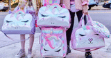 Nordstrom's Item! Kids' OMG Accessories Large Princess Bella Kitty Duffle Bag In Pink - 1 Small metal decorative round piece missing on front, doesn't affect use. Retails $60US+