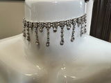 Nordstrom stunning Fashion Choker Necklace, cubic zirconia, silver tone, lobster clasp closure, Nickel-Free