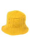 Nordstrom Steve Madden Women's Cable Knit Bucket Hat W/Moldable Brim - Mustard