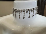 Nordstrom stunning Fashion Choker Necklace, cubic zirconia, silver tone, lobster clasp closure, Nickel-Free