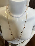 Nordstrom Gold tone layered Fashion Necklace "white shell", lobster clasp closure, Nickel-Free