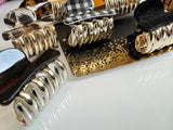 Nordstrom, 10 Piece Hair clips, good quality, asst'd prints & sizes, Nickel-Free
