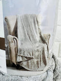 Comfort Bay Plush Throw, Light Grey - 50" x 50"