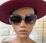New Designer Rep. 3919 Sunglasses, 400 UV Protection! Black with White Design Lenses - Retails $40+