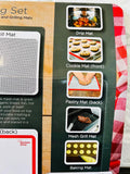 Kitchen Envy 3 in 1 Cooking Set, includes 3 mats great for oven drips, cookies, pastries, grilling & baking