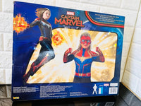 New in Box! Kid's Captain Marvel Boxed Dress Up Deluxe Costume Top Set, Size 4-6