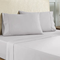 Brand new in package! Bamboo Essence 2800 wrinkle free deep pocket 4 Piece sheet set in Full/Double, Light Grey! Fits Mattresses up to 18" Deep