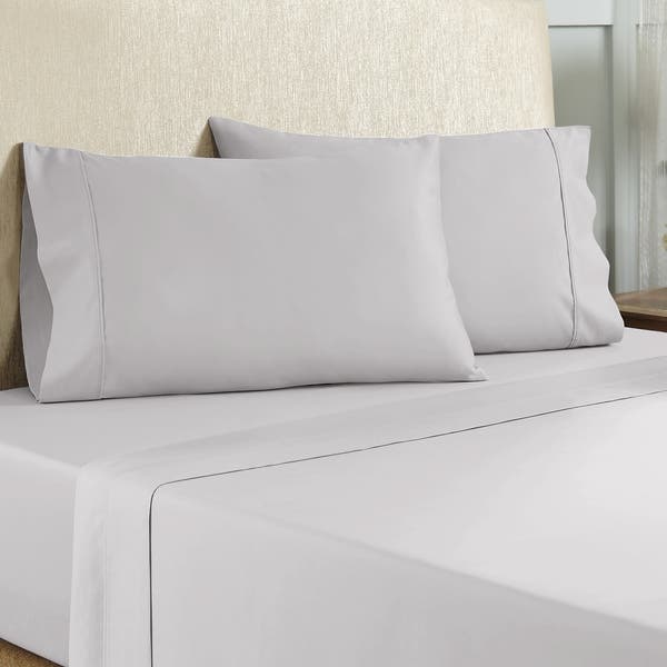 Brand new in package! Bamboo Essence 2800 wrinkle free deep pocket 4 Piece sheet set in TWIN, Light Grey! Fits Mattresses up to 18" Deep