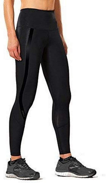 New with tags! 2XU Womens Hi-Rise Compression Tights, Black, Sz L! Retails $94+