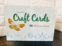 New 30 All Occasion Greeting card Box set, Craft Cards set! Great assortment with envelopes in keepsake box!