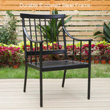 Wayfair Item! PHI VILLA 2-Piece Stylish Steel Patio Outdoor Dining Chairs Set - Retails $320US+