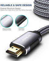 New 4K@60Hz HDMI Cable, JSAUX 6.6ft/2M HDMI 2.0 Cable, Ultral High Speed 18Gbps Lead Cord Support 3D, Video 4K, UHD 2160P, HD 1080P, Ethernet Compatible with Fire TV, Playstation PS4 PC -Grey