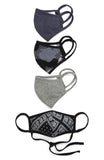 New 4-Pack Assorted Adult Adjustable Face Masks with reusable bag, NORDSTROM!