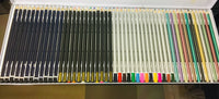 New in Tin Case! Robert Frederick 50 Artist's Pencil Set! Includes 14 colouring pencils, 12 watercolour, 12 drawing, 12 metallic pencils!