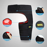 Yosoo Groin Support - Adjustable Neoprene Groin Strain Pain Wrap Compression Recovery Thigh Wrap Provide Pulled Groin Quad Hamstring Hip Injury Support for Men and Women (Black)